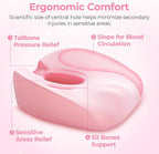 AUVON Innovative Donut Pillow Hemorrhoids Scientific Center Hole and Tailbone Cutout, Orthopedic Pain Relief Donut Seat Cushion for Coccyx, Sciatica, After Surgery Sitting Relief, FSA HSA Eligible