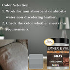 Gray Leather Recoloring Balm Vinyl Auto Dash Board Car Seats Interior Paint Furniture Dye Color Restorer Shoes Sofa Gloves Jacket Purse Bag Couch Stain Remover Fade Scratches Wear Out Repair