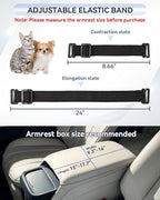 PETSFIT Center Console Dog Car Seat with Safe Protection Hooks, Pet Car Seat with Upgraded Safety Tethers, Washable Cushion, Console Dog Car Seats for Small Dogs Up to 8 Lbs(Blue)
