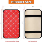 HZEL Car Center Console Cushion Pad, PU Leather Vehicle Armrest Protection Cover, Waterproof Automotive Interior Arm Rest Seat Box Mat Accessories, Universal for SUV, Sedan, Truck (Red)