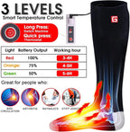 Autocastle Heated Socks for Men Women - Rechargeable Battery Electric Socks for Chronically Cold Feet - Winter Warm Thermal Washable Unisex Foot Warmer for Hunting Skiing Cycling