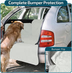 Veckle SUV Cargo Liner for Dogs with Side Flaps, Large (54" x 93") Water Resistant Trunk Cover, Non-Slip Pet Area Protector with Bumper Flap, Universal Fit for SUVs Sedans Vans, Gray