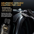 Ceramic Coating for Cars, 20H High-Grade Graphene Coating for Automobiles, Complete Detailing Kit, 10+ Years of Lasting Defense, Intense Glossy Look, Use After Washing & Polishing, 70ml