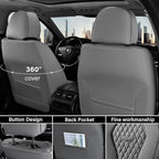 Coverado Seat Covers, Car Seat Covers Front Seats, Gray Car Seat Cover, Waterproof Car Seat Covers, Car Seat Cushion, Front Car Seat Covers Leatherette Car Seat Protector Universal Fit Most Cars