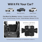 Dog Car Seat Cover for Back Seat with Door Protection, Waterproof Dog Seat Hammock, Soft-Padded Pet Car Seat Cover for SUVs & Sedans (Black)