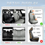 Fit Tucson Premium Leather Car Seat Covers Compatible with Hyundai Tucson 2010-2024 2026, Breathable,Wear Resistant, Airbag Compatible, All-Weather Protection & Full Coverage, 2 Front Seat Gray