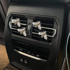 Bling Bee Air Vent Clips, 4 Pcs Crystal Car Air Fresheners Vent Clips Car Diffuser Vent Clip Rhinestone Diamond Bee Decoration Interior Decor Bling Accessories for Women (4 Pcs Bee)