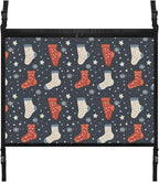 Generic Christmas Stockings Car Storage Mesh Organizer Ceiling Cargo Bag Double-Layer Adjustable Zipper Truck SUVs Travel Road Trip Essentials Interior Organizer Christmas Decor Gifts