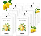MYARO 12 Packs Lemon Scented Sachets for Drawer Closet Bathroom Odor Eliminator - Fresh Home Fragrance Car Air Frehener
