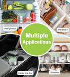 Fridge Deodorizer, Lasts for 10 Years Refrigerator Deodorizer Odor Eliminator,Travel Size Air Purifiers, More Effective Than Baking Soda Bamboo Charcoal Air Purifying Bag, Silver
