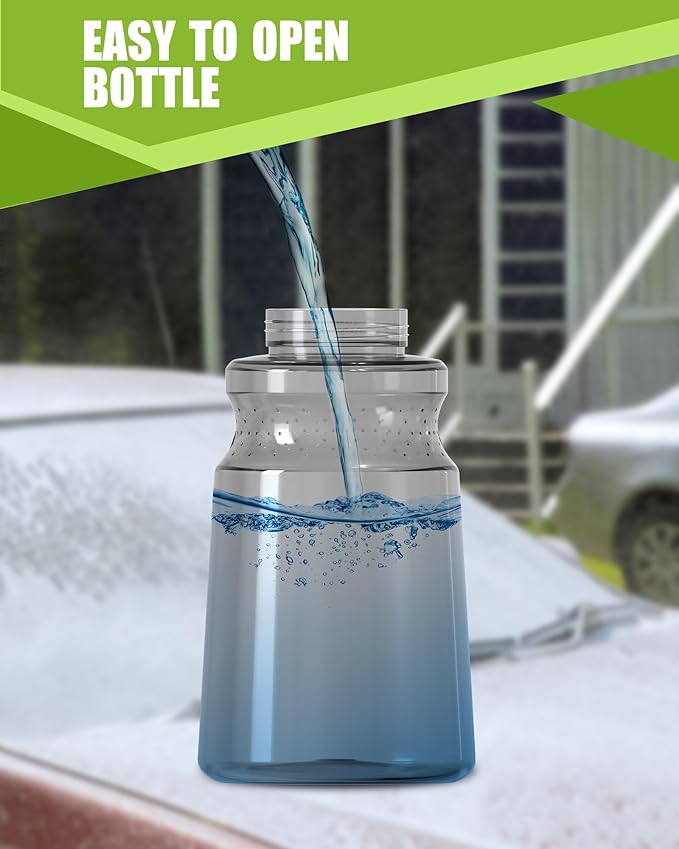 Foam Cannon for Pressure Washer, All Copper Material, Car Wash Foam Cannon with M22 and 1/4 Inch Quick Connector, 1L Bottle, Compatible With Most Pressure Washers (4200PSI)