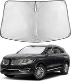 EcoNour Windshield Sunshade Compatible for Lincoln MKX/Nautilus 2016-2019 2020 2021, Sun Visor for Front Windshield & Window Sun Shade Cover, UV Heat Blocker & Protector, Car Accessories