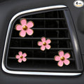 4 Pcs Metal Daisy Air Vent Clips Flower Car Air Freshener Clip Air Conditioning Outlet Clip Bling Charm Car Inter Decor Accessories for Girls Women