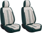 Premium Nappa Leatherette Car Seat Cover Set Custom Fit for Honda CR-V CRV 2000-2023 2024 2025 2026 Water-Proof Breathable Faux Leather Seat Cushion Protectors (Full Set 5 Seats,Beige Green)