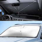 7F Car Sun Shade Umbrella, Protect from Sun Rays and Protect Interior, Sunshade for Car Windshield, Bendable Handle Windshield Cover Sun Shade, [2025 Upgrade] 55" L x 31" W