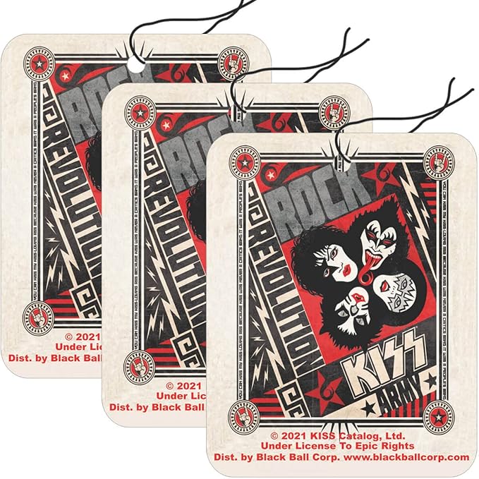 Kiss - Fireball Road Rage Air Freshener - Vanilla Scent - 3 Pack