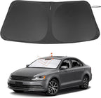Windshield Sun Shade Custom Fit for 2013-2018 Volkswagen VW Golf MK7 Accessories Foldable Sunshade Sun Blocker Protect Car from Sun Rays & Heat Damage Keep Car Cooler