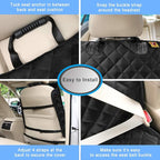 Deluxe Dog Seat Cover for Front Seat-More Durable Waterproof Front Seat Protector, High Heat Resistant and Nonslip Front Seat Cover for Dogs Kids, Universal Size (Black MAT)