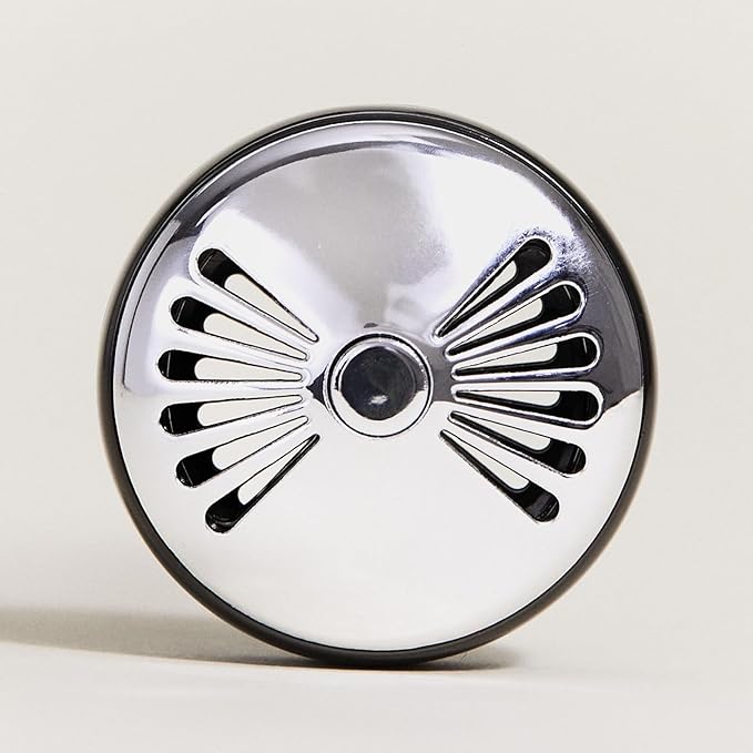 MAISON BERGER - Adjustable Refillable Car Air Freshener Vent Clip Diffuser Set - 1.75" Diameter x 1.25" Depth - Made in France (On/Off Flash - Gun Metal)