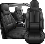 Fit for 98% of Mercedes Benz Car Seat Covers with Headrests, Premium Nappa Leather Seat Cover, Fully Wrapped Protect Modern Style Seat Cover (2-Seat Luxury, Classic Black)