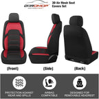 CAROMOP 3D Air Mesh Car Seat Covers 2 Front Seats,Breathable and Durable Seat Covers for Cars,Universal Fit for SUV,Vans,sedans, Trucks, Automotive Interior Covers(Black/Red)