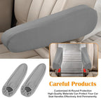 4 Pcs Arm Rest Cover for Car, Car Armrest Cover Armrest Covers for Cars Front Auto Seat Armrests Protectors Arms Rest Replacement Elastic Protector Vehicle Interior Decor(Gray)