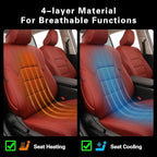 EKR Camry Seat Covers for Toyota Camry XSE,XLE 2025 2026 Waterproof Leather Car Seat Cover Full Set for Trucks SUV-Faux Leather (Burgundy)