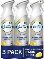Febreze Air Mist Air Freshener Spray, Odor-Fighting Room Spray, Air Fresheners for Home and Bathroom and Kitchen, Aerosol Can, Kitchen Odor Fighter Scent, 8.8oz (Pack of 3)