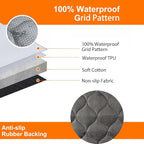 PETICON Dog Car Seat Cover with Mesh Window, 100% Waterproof Pet Seat Cover for Back Seat, Scratchproof Dog Hammock for Cars, Trucks, SUVs, Jeeps (Gray)