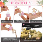 2 Sets Hanging Car Air Freshener and Essential Oil Diffuser, Car Air Freshener Daisy Essential Oil Diffuser Long Lasting Automobile Aromatherapy(White,Juicy Peach)