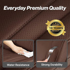 Coverland Custom Fit Car Seat Covers for SUV Compatible with [RAV4, CR‑V, Equinox, Explorer, Rogue, Forester, Tucson] Premium Waterproof Non-Slip Interior Seat Protector [Front Dark Brown -Chart A10]