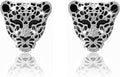 Bling Rhinestone Leopard Head Car Air Freshener Vent Clip, Sparkly Cheetah Print Auto Decoration, Refillable Essential Oil Diffuser, Cute Car Accessories for Women