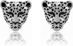 Bling Rhinestone Leopard Head Car Air Freshener Vent Clip, Sparkly Cheetah Print Auto Decoration, Refillable Essential Oil Diffuser, Cute Car Accessories for Women