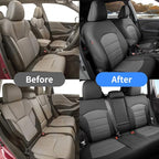 coverdream Leather Seat Covers Full Set for 2025 Subaru Forester Base,Limited,Premium,Sport,Touring,Fully Covered,Airbag Compatible,Waterproof Seat Cushion SUV Seat Protector(Black&Gray)