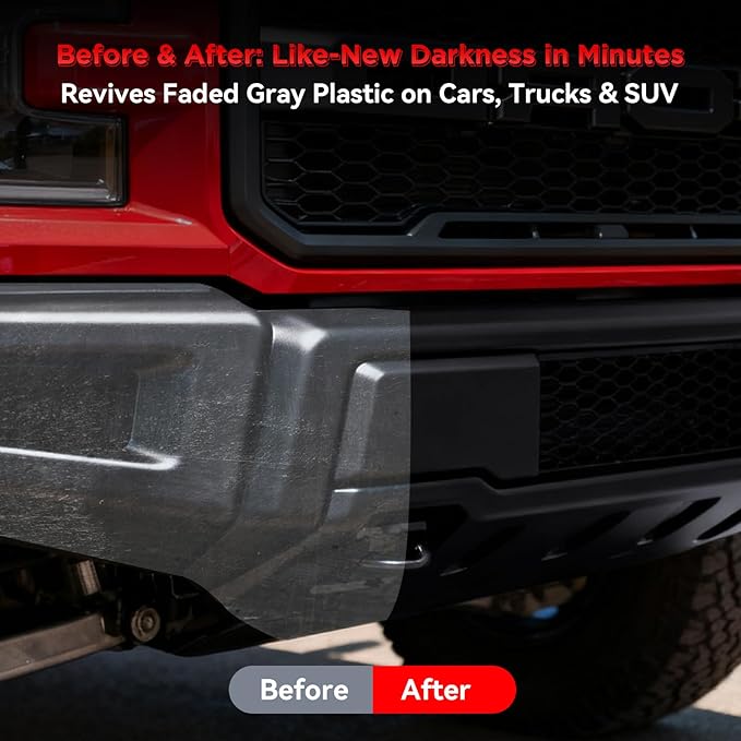 Black Restorer Trim Coating Spray - Advanced Ceramic Protection for Plastic, Rubber, Vinyl on Cars, Trucks, SUVs | Quick Spray, UV Shield, Restores & Protects, 16.9 fl oz