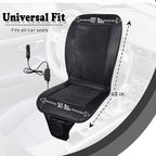 ZONETECH Cooling Car Seat Cushion - Black Automotive Adjustable Temperature Comfortable Cooling Car Seat Cover (1 Pack)