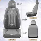 Coverado Car Seat Covers, Front Seat Cover, 2 Pack Waterproof Nappa Leather Seat Covers for Cars, Car Seat Protectors, Driver Seat Cover, Automotive Seat Covers Universal Fit for Most Cars, Gray