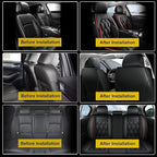 AOMSAZTO Car Seat Covers Full Set Fit for Hyundai Santa Cruz 2022-2026 Waterproof Faux Leather Car Seat Cushions Automotive 5 Seat Covers Set（Black&Redline）