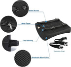 Lumbar Pillow for Chair and Car, Back Support for Office, Memory Foam Cushion with Mesh Cover - Black