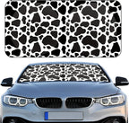 Windshield Sun Shade Foldable Car Front Window Covers for Car Accessories Sun Heat UV Rays Visor Protector Protection for Universal Cars SUV Truck(Cow Print)