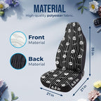 GENANY Nightmare Skeleton Car Seat Covers Set of 2, Skull Breathable Front Seat Covers for Truck Sedan SUV, Spooky Car Accessories, Spooky Gift for Women Men