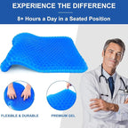 Gel Seat Cushion for Long Sitting Pressure Relief(Super Large&Thick) -Wheelchair Cushion for Pressure Sores - Coccyx,Sciatica & Tailbone Pain Relief Cushion- Non-Slip Butt Pillow for Office, Home, Car