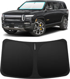 INSAUTO Custom Fit Windshield Sun Shade Accessories for Rivian R1S 2022-2026, Foldable Front Window Sunshade, UV & Heat Reflector, Keeps Interior Cool, Includes Storage Bag