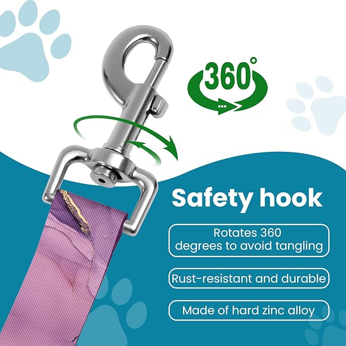 Adjustable pet cat and Dog car seat Belt，The Lanyard is Flexible and Adjustable from 20 to 33 inches(Purple Butterfly)