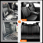 CX-30 Car Seat Covers Custom Fit for Mazda CX-30 2020-2026, Full Coverage Premium Leather Waterproof Breathable Seat Covers, Automotive Seat Protectors, Airbag Compatible(2 Front Seats, Black)