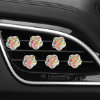 6 Pcs Flower Air Vent Clips, Cute Sunflower Flower Car Air Fresheners Vents Clips Funny Car Diffuser Vent Clips Car Interior Decor Charm Cute Car Accessories Car Decoration for Women (Flower)