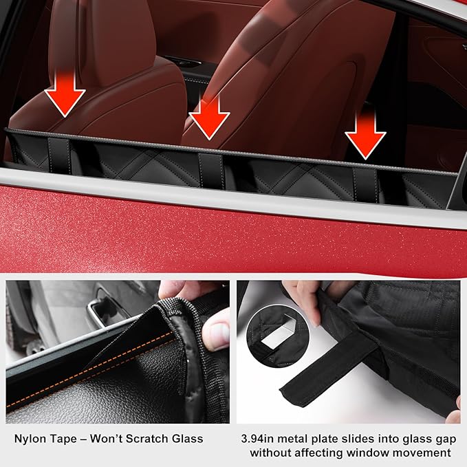 Dog Car Door Protector – 20% Larger Design for Sedans, Family Cars and Small SUVS, 2 Packs Thickened Waterproof Door Panel Covers, Protects Doors from Dog Scratching