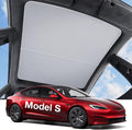 Wigoo Tesla Model S Sunshade Roof [Never Sag, Nano Ice-Crystal Coatings] 3-Gen Heat Insulation Glass Roof Sun Shade, Accessories for Tesla Model S 2020~2026, Tesla Interior Gray