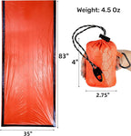 6 Pack Emergency Survival Sleeping Bags, Thermal Bivy Sack Blanket, Lightweight Portable Nylon Sack with Whistle, Aluminized PE Survival Gear Supplies for Camping Hiking, Outdoor Adventure