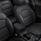 KMMOTORS Center Console Cover Compatible with Kia NIRO – Armrest Cushion & Console Protector for 2017, 2018, 2019, 2020, 2021, 2022 (Black)